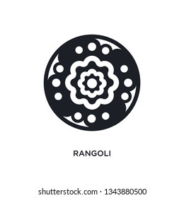 rangoli isolated icon. simple element illustration from india and holi concept icons. rangoli editable logo sign symbol design on white background. can be use for web and mobile