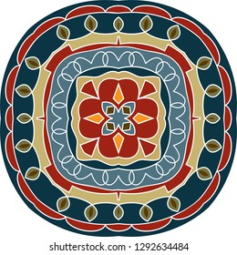 Rangoli Zierdesign Vektorgrafik Illustration