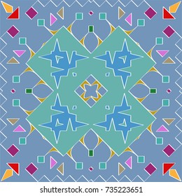 Rangoli Ornamental Design Vector Art Illustration