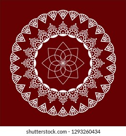 Rangoli Traditional Indian Decoration - Vector