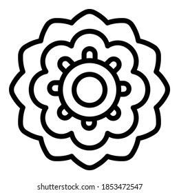 rangoli vector outline icon. Hindu festival, Hindu celebration icon,