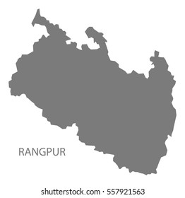 Rangpur Bangladesh Map In Grey