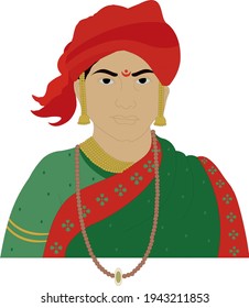 Rani Laxmi Bai  vector illustration.
