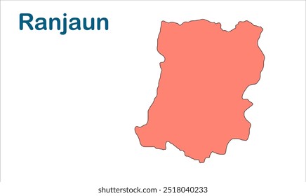 Mapa da subdivisão de Ranjaun, Distrito de Banka, Estado de Bihar, República da Índia, Governo de Bihar, território indiano, Índia Oriental, política, aldeia, turismo