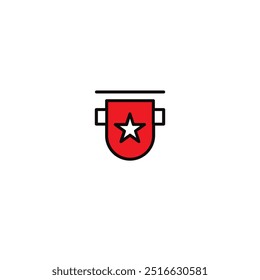 Rank badge icon logo flat vector design