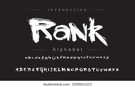 Rank Best Alphabet Painting Paint Brush Beauty Script Logotype Font lettering handwritten
