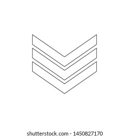 rank in epaulettes icon. Element of army for mobile concept and web apps icon. Outline, thin line icon for website design and development, app development