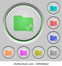 Rank folder color icons on sunk push buttons