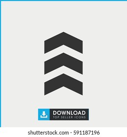 rank icon. Simple filled rank vector icon. On white background.