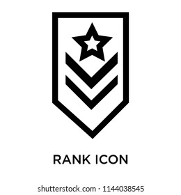 Rank icon vector isolated on white background for your web and mobile app design, Rank logo concept