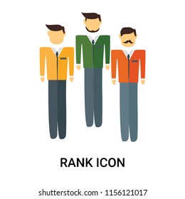 Rank icon vector isolated on white background, Rank transparent sign , business people, person or human illustration
