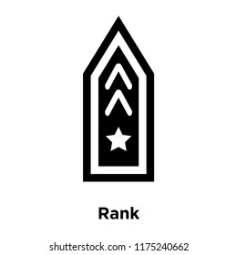 Rank icon vector isolated on white background, logo concept of Rank sign on transparent background, filled black symbol