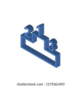 Rank isometric left top view 3D icon