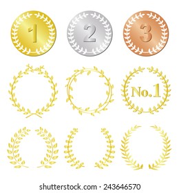 Rank medal and laurel