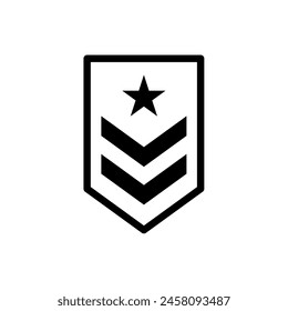 rank, military rank - vector icon	
