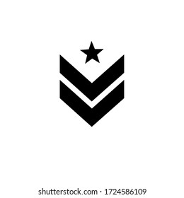 rank on the sleeve icon. Element of military for mobile concept and web apps. Detailed rank on the sleeve icon can be used for web and mobile. Premium icon on white background