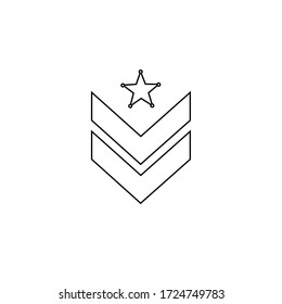 rank on the sleeve icon. Element of army for mobile concept and web apps icon. Outline, thin line icon for website design and development