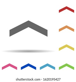 Rank of private in multi color style icon. Simple glyph, flat vector of army icons for ui and ux, website or mobile application