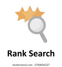 Rank Search Vector Icon which can easily modify or edit
