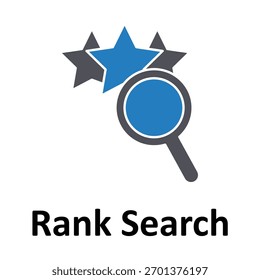Rank Search Vector Icon which can easily modify or edit
