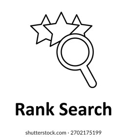Rank Search Vector Icon which can easily modify or edit
