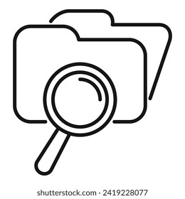 Vector de contorno de icono de selección de rangos. Impulso a la web global. Información en línea