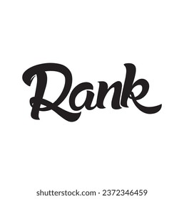 rank text on white background.
