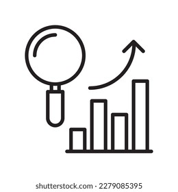 Rank tracking  vector outline  Icon Design illustration. SEO Development And Marketing Symbol on White background EPS 10 File