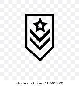 Rank vector icon isolated on transparent background, Rank logo concept