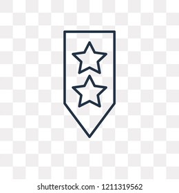 Rank vector outline icon isolated on transparent background, high quality linear Rank transparency concept can be used web and mobile