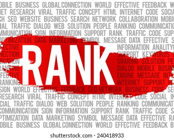 Rank word cloud ,vector business concept background