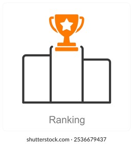 Ranking and achievement icon concept