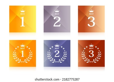 Ranking Award Grand Prize Square, Emblem Icon Illustration Background Material