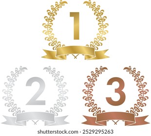 Ranking award, louro, ícone laurel set 13