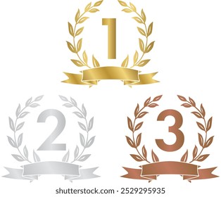 Ranking de premios, laurel, laurel icono conjunto 19