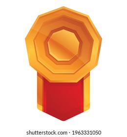 Ranking badge icon. Cartoon of Ranking badge vector icon for web design isolated on white background