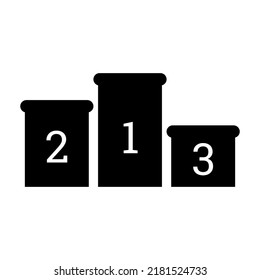 Ranking black vector icon on white background