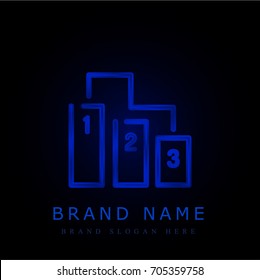 Ranking blue chromium metallic logo