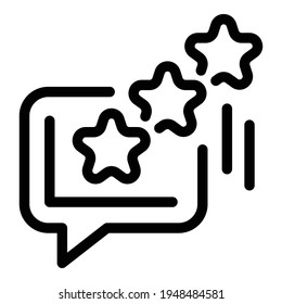 Ranking chat icon. Outline Ranking chat vector icon for web design isolated on white background