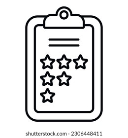 Ranking clipboard icon outline vector. Medal reward. Win success