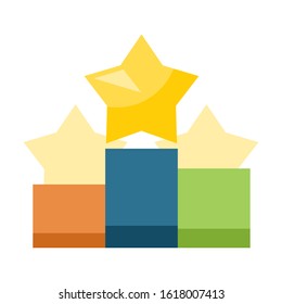 Ranking color flat vector icon