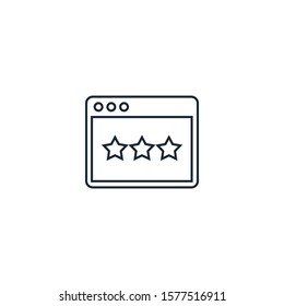 Ranking creative icon. line multicolored illustration. From SEO icons collection. Isolated Ranking sign on white background.