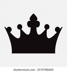 Ranking crown, rank icon set, victory, champion variation illustration. Crown icon, vector set, Crown silhouette, symbol set, King, Princess crowns. black crown symbol collection. 