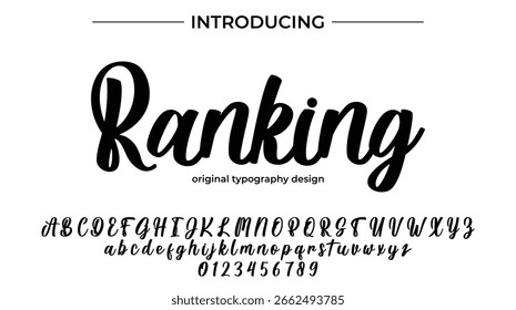 Ranking - Elegant Script Font for Smooth Handwritten Design and Creative Typography