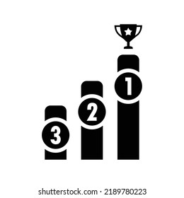 Icono de factor de clasificación. Gráficos vectoriales negros.