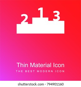 Ranking factor red and pink gradient material white icon minimal design