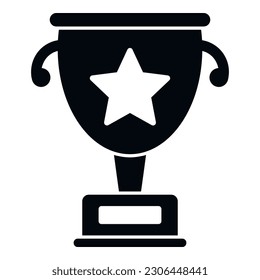 Ranking gold cup icon simple vector. Best reward. Win success