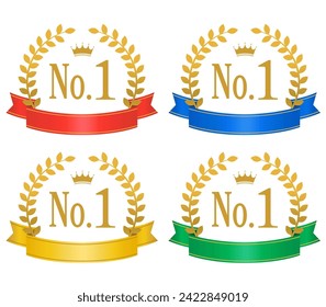 Ranking icon 4 color vector illustration