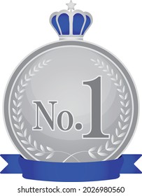ranking icon blue vector illustration