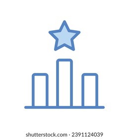 Ranking icon isolate white background vector stock illustration